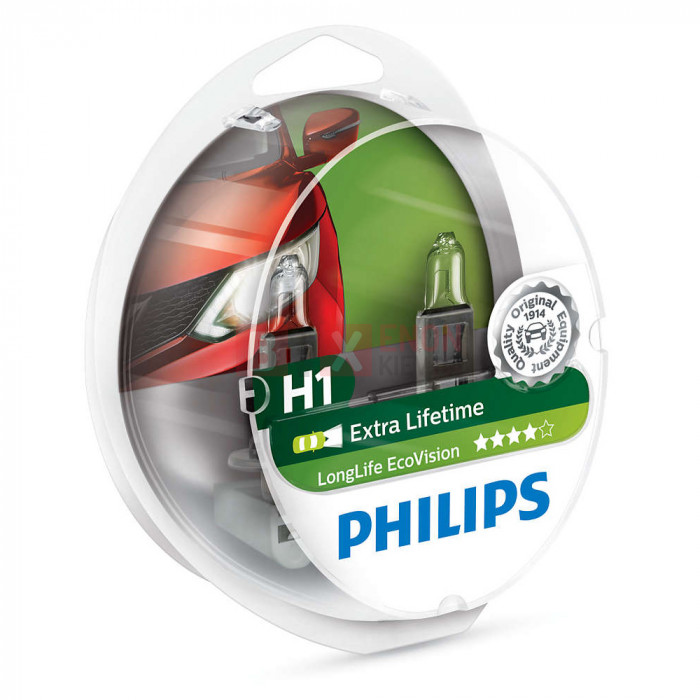 Галогенная лампа PHILIPS H1 Eco Vision 12258ECOS2