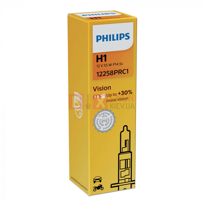 Галогенная лампа PHILIPS H1 Vision +30% 12258PRC1