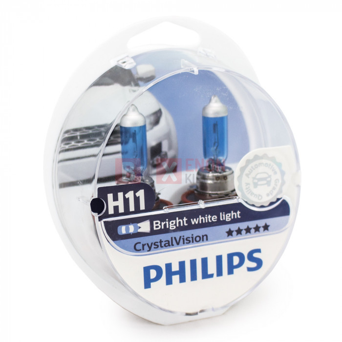 Галогенная лампа PHILIPS H11 Crystal Vision +2x W5W 12362CV 