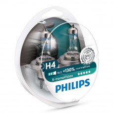 Галогенна лампа PHILIPS H4 X-treme Vision +130% 12342XVSP+
