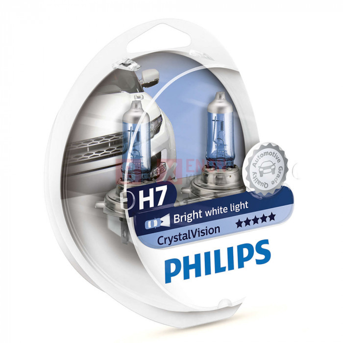 Галогенная лампа PHILIPS H7 Crystal Vision +2x W5W 12972CVSP