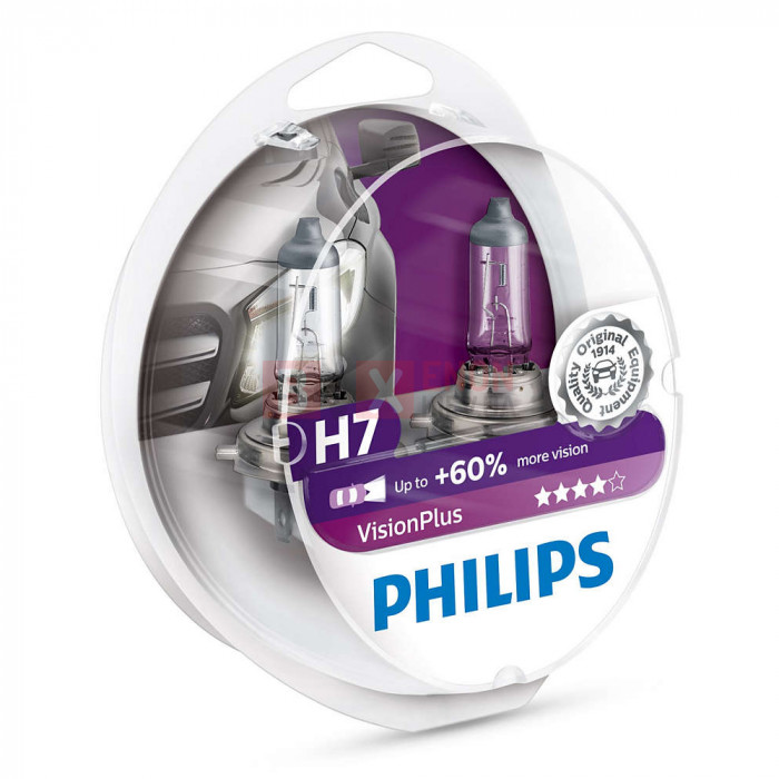 Галогенна лампа PHILIPS H7 Vision +60% 12972VPS2