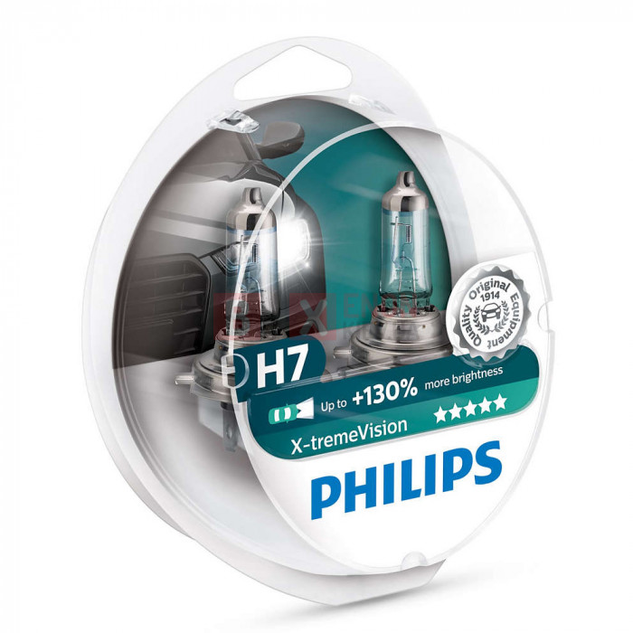 Галогенна лампа PHILIPS H7 X-treme Vision +130% 12972XVS2+